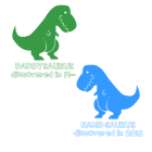 Dinosaurus Customized Name Matching T-Shirts