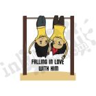 Falling in love with Him/Her Couple T-Shirts